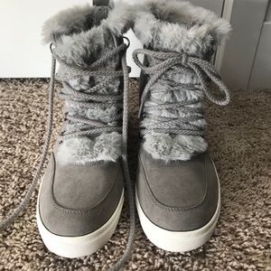 Wedge ankle booties